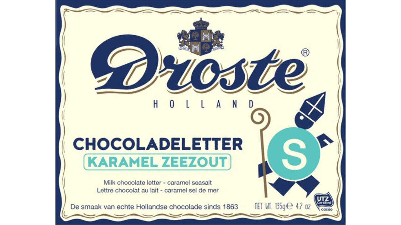 Chocoladeletter Droste melk karamel zeezout "S" 135gr