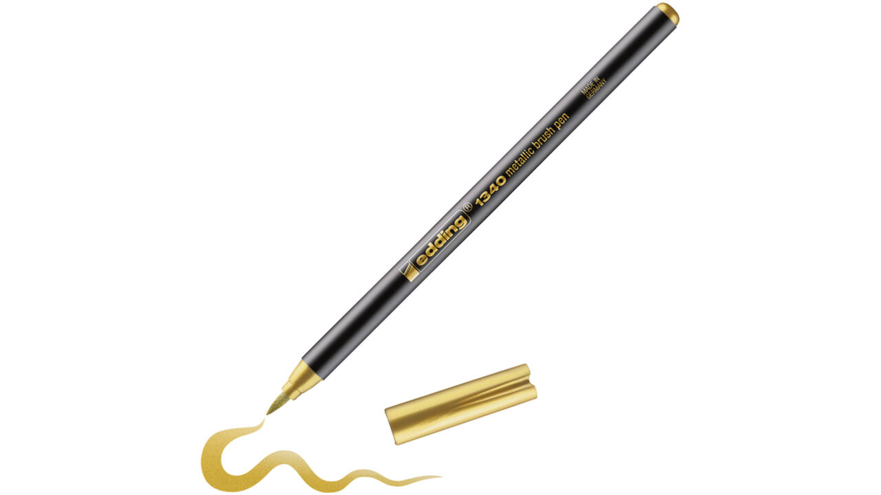 Brushpen edding 1340 metallic goud