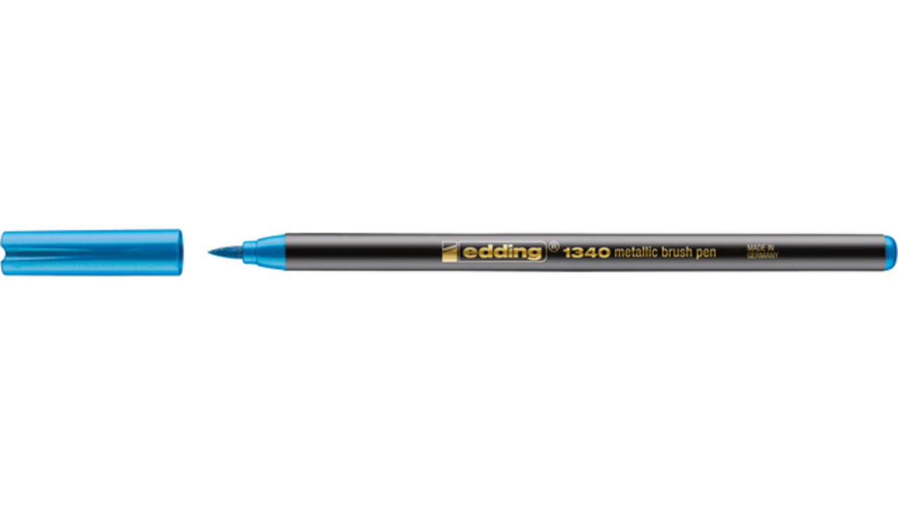 Brushpen edding 1340 metallic blauw