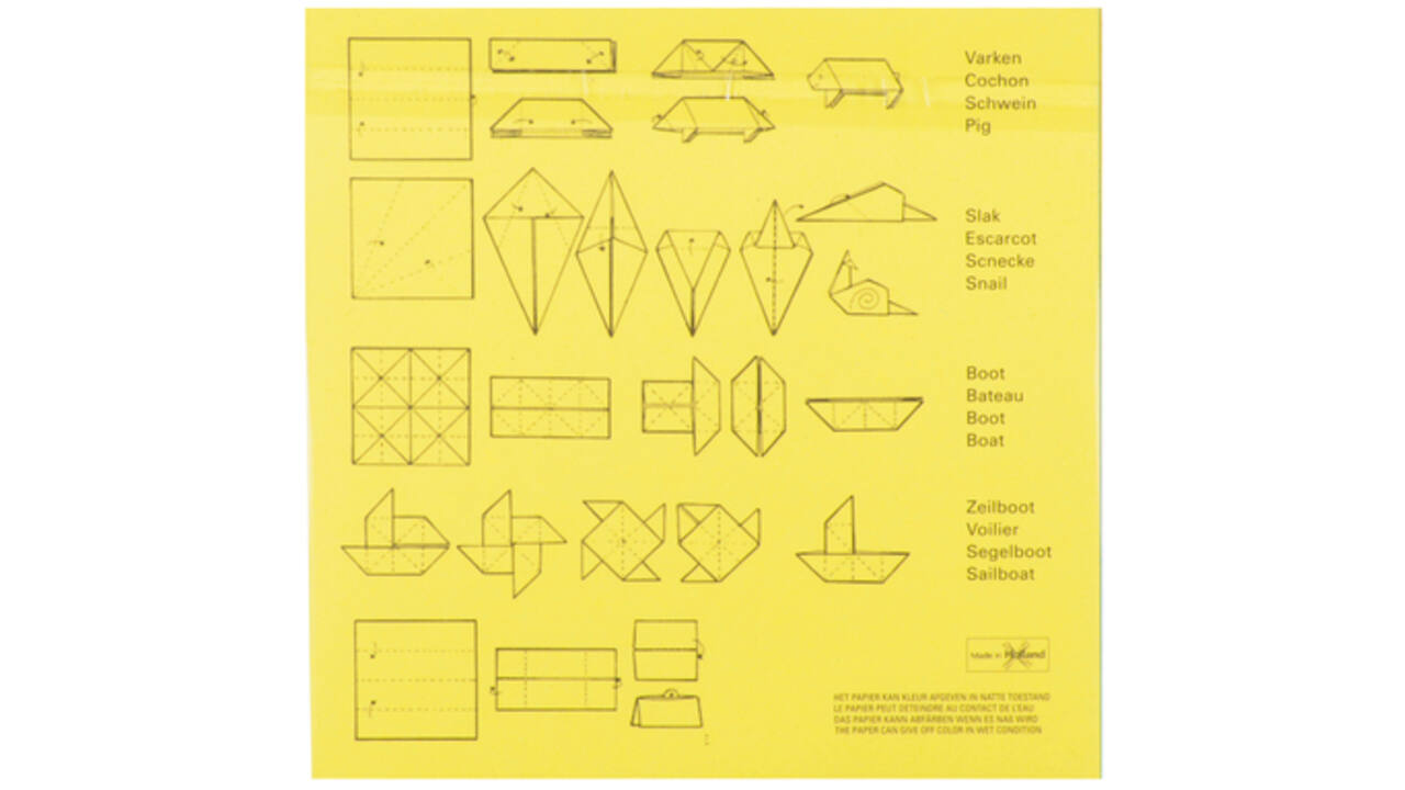 Vouwblaadjes vierkant 20x20cm 65gram assorti