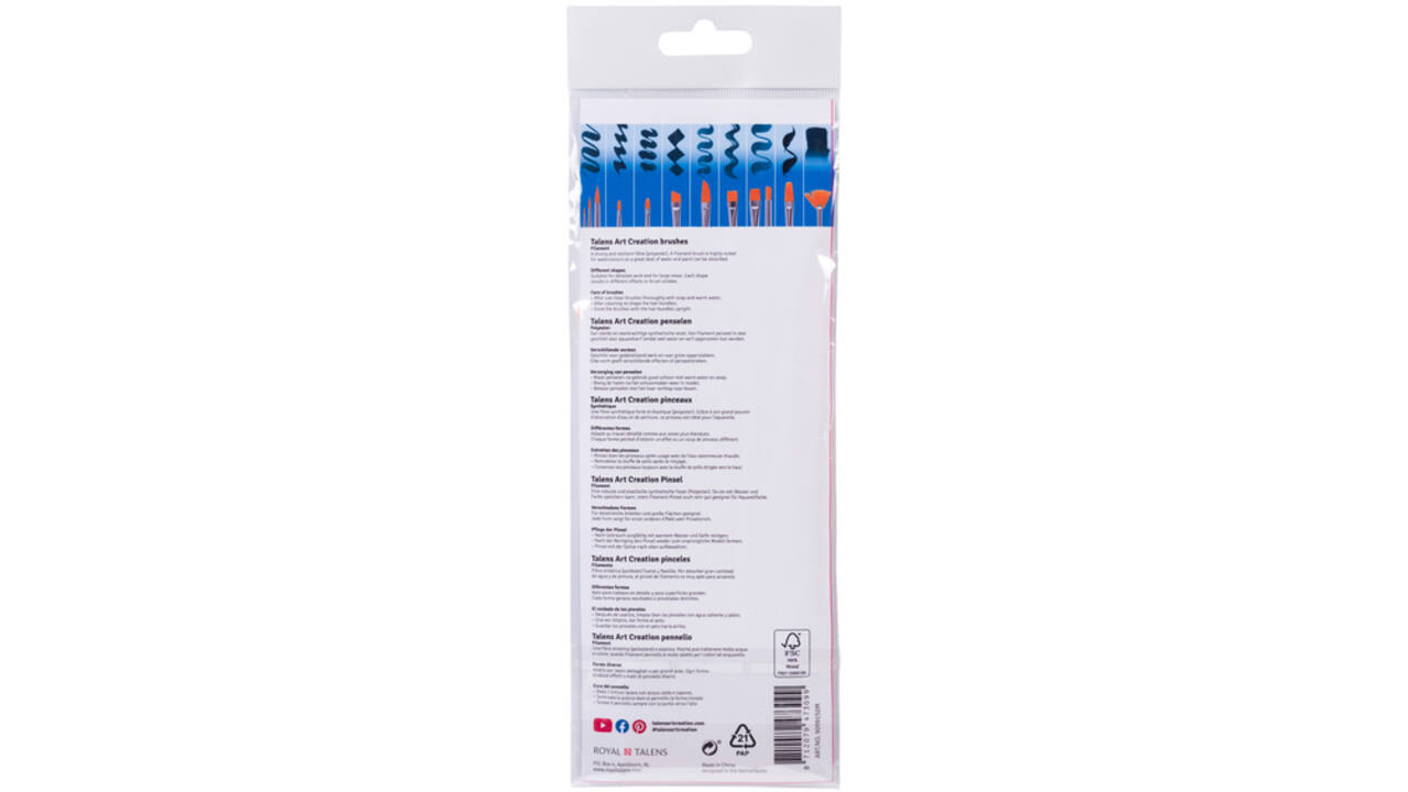 Penseel Talens Art Creation filament 12 stuks S