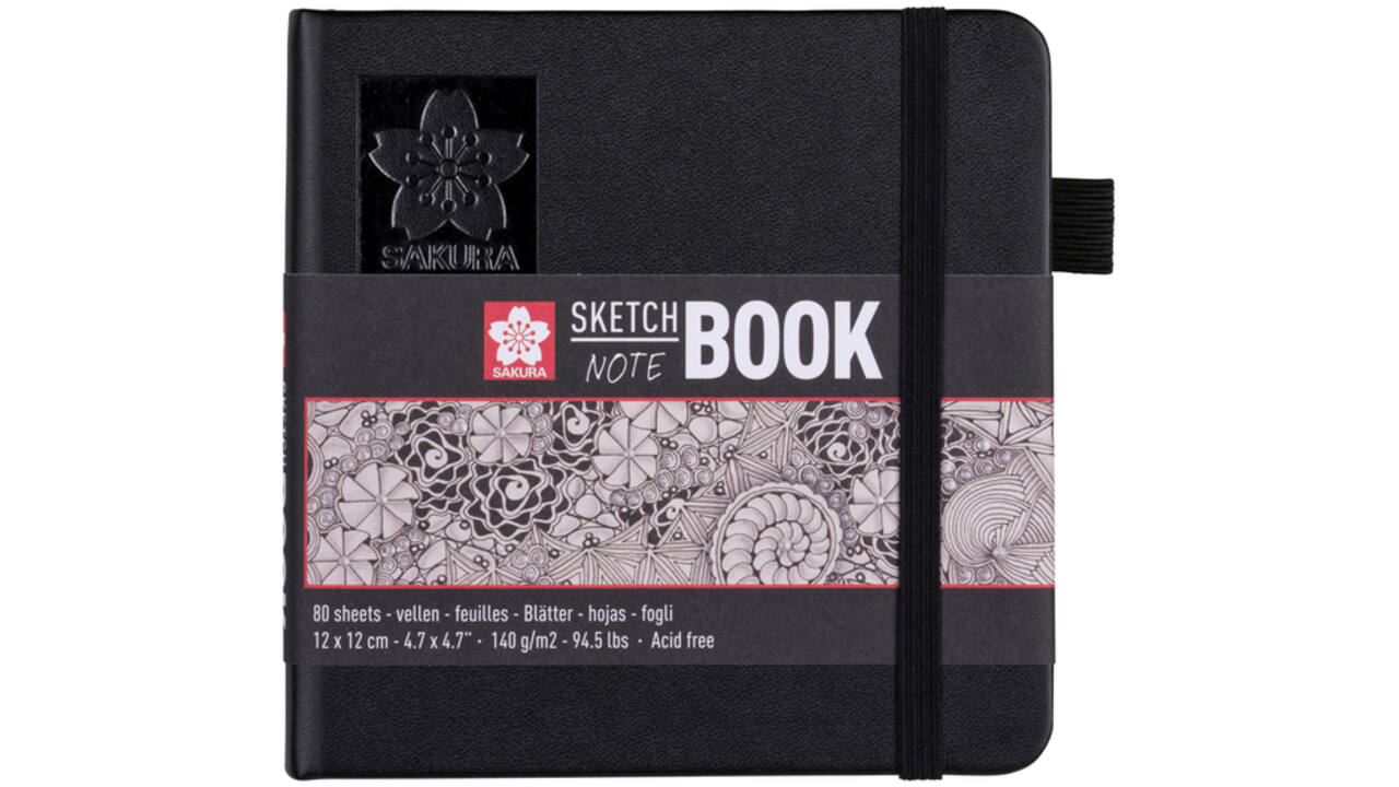Schets-notitieboek Sakura 12x12cm 140gr 80vel wit