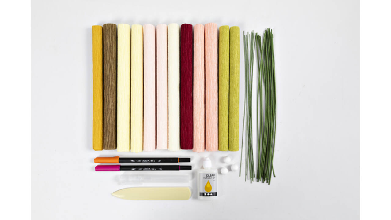 Crêpepapier Creativ Company DIY bouket