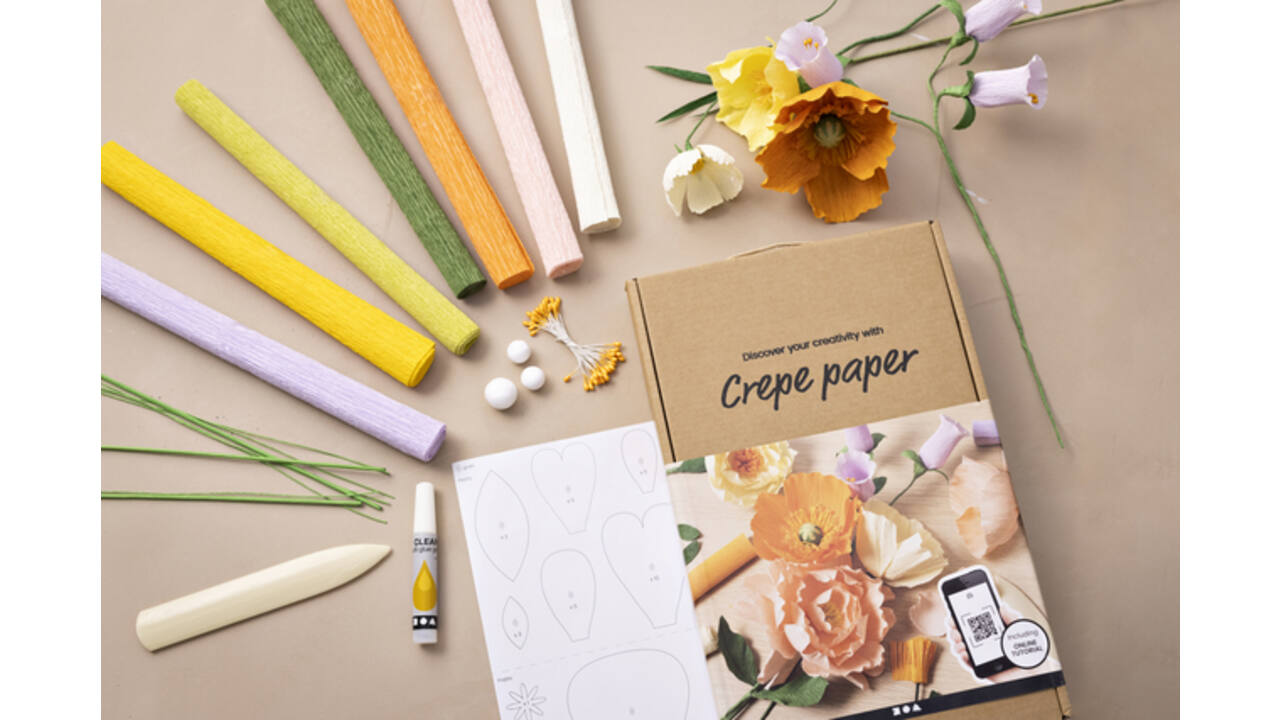Crêpepapier Creativ Company DIY starterset bloemen