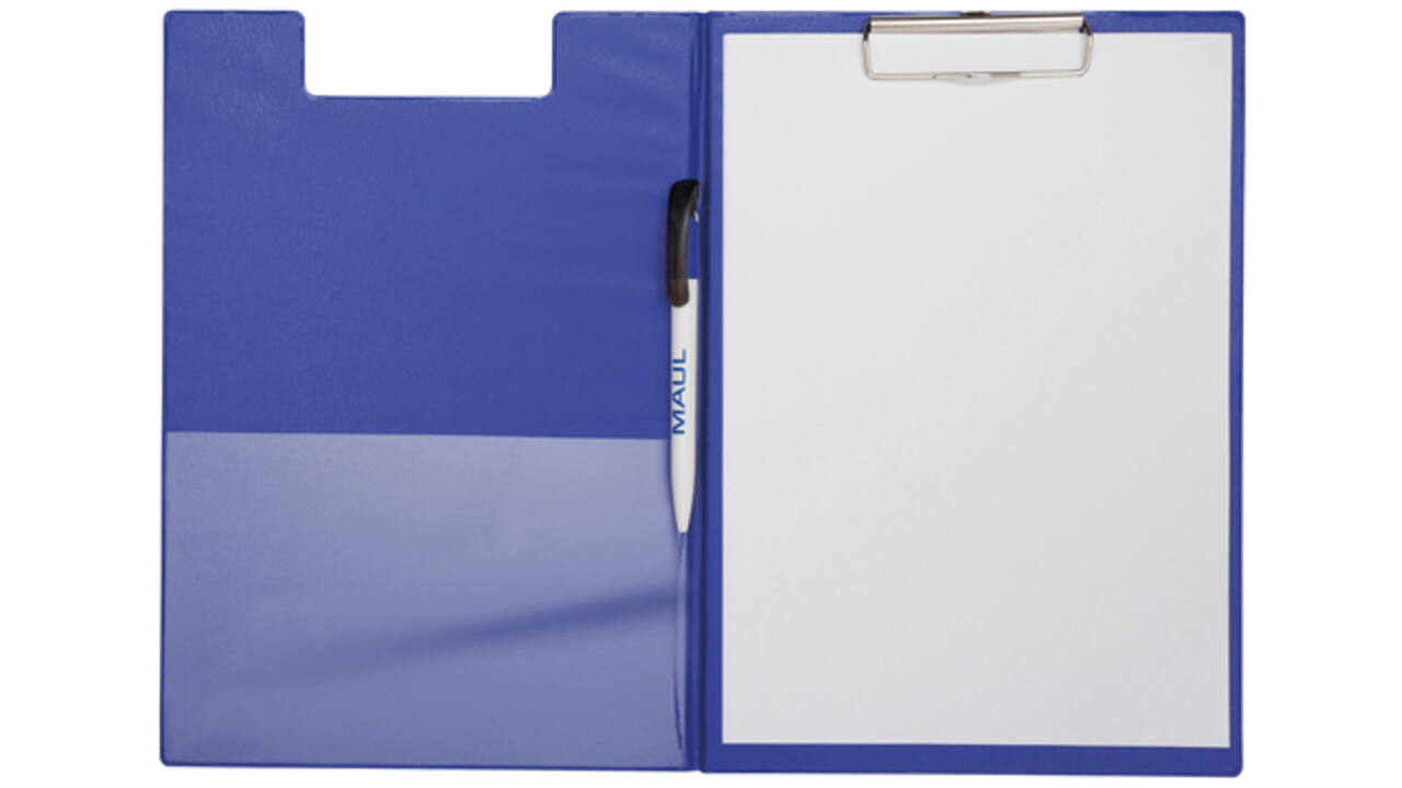Klembordmap MAULpoly A4 staand PP-folie blauw