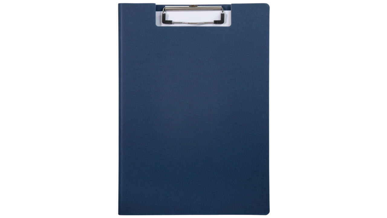 Klembordmap MAULbalance A4 versterkt karton rug 8mm blauw
