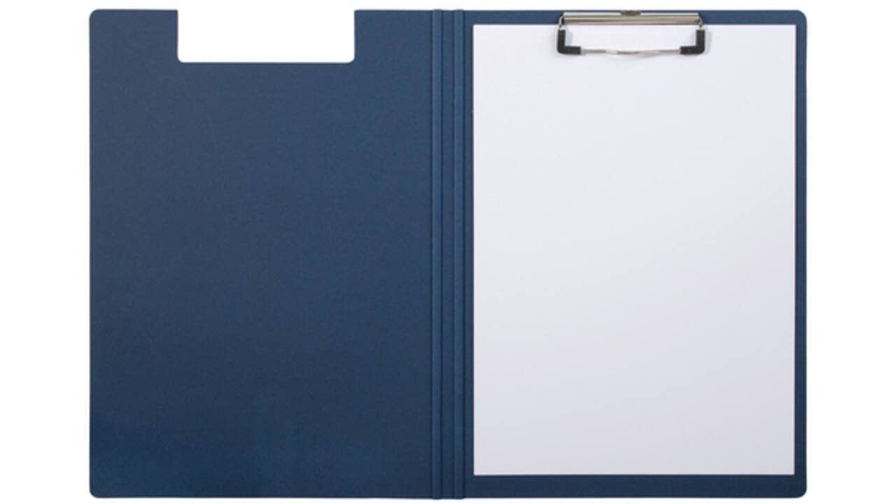 Klembordmap MAULbalance A4 versterkt karton rug 8mm blauw