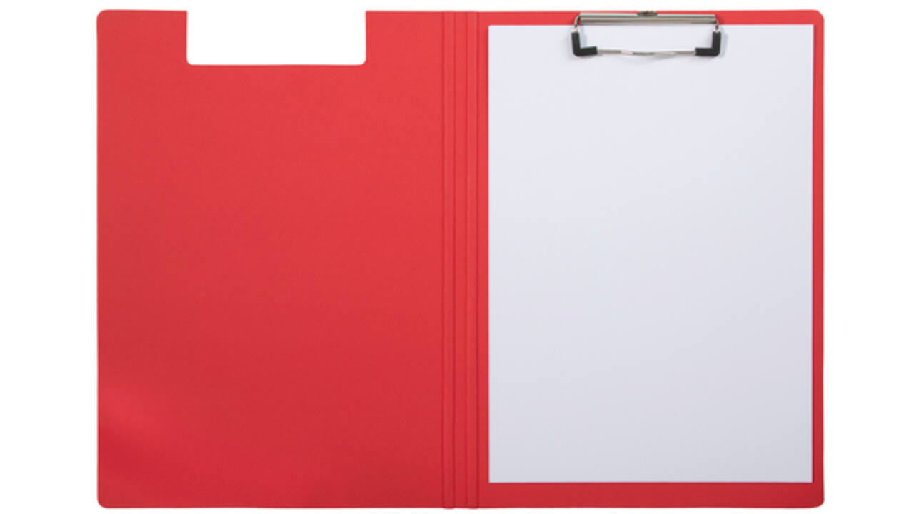 Klembordmap MAULbalance A4 versterkt karton rug 8mm rood