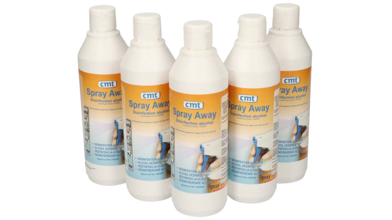 Desinfectie CMT Spray-Away alcohol 500ml exclusief verstuiver