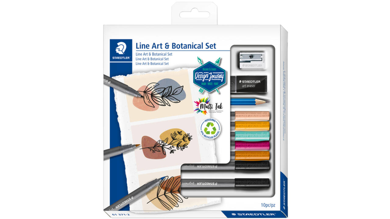 Brushletteringset Staedtler Design Journey art & botanical 10-delige set