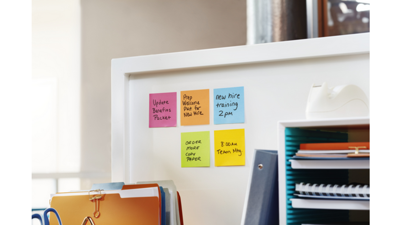 Memoblok Post-it 655 Super Sticky 76x127mm neon geel
