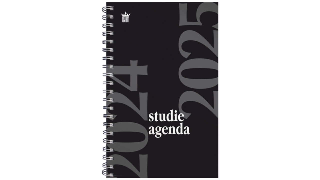 Schoolagenda 2025-2026 Ryam Studie 7dagen/2pagina's spiraal zwart