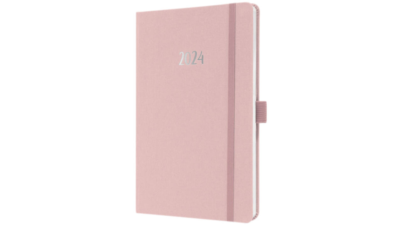 Agenda 2024 Sigel Jolie Feel A5 7dagen/2pagina's soft roze