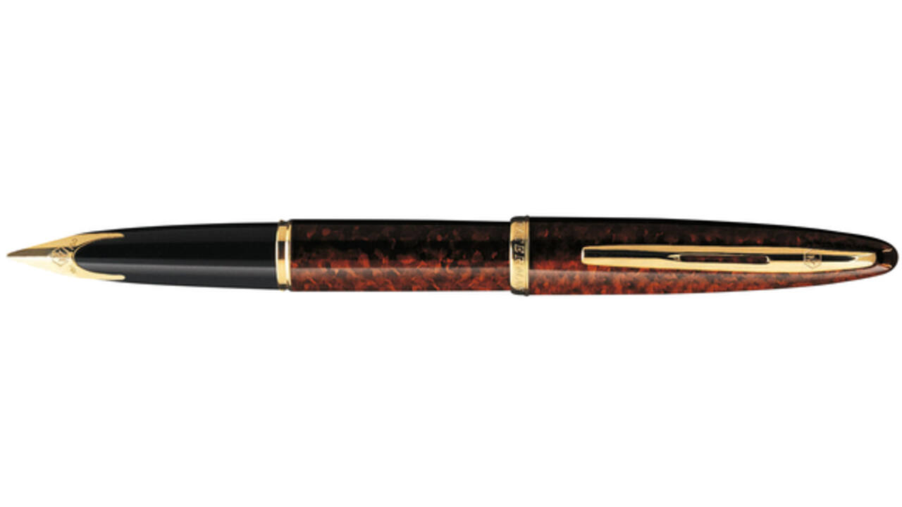 Vulpen Waterman Carène Marine amber GT medium