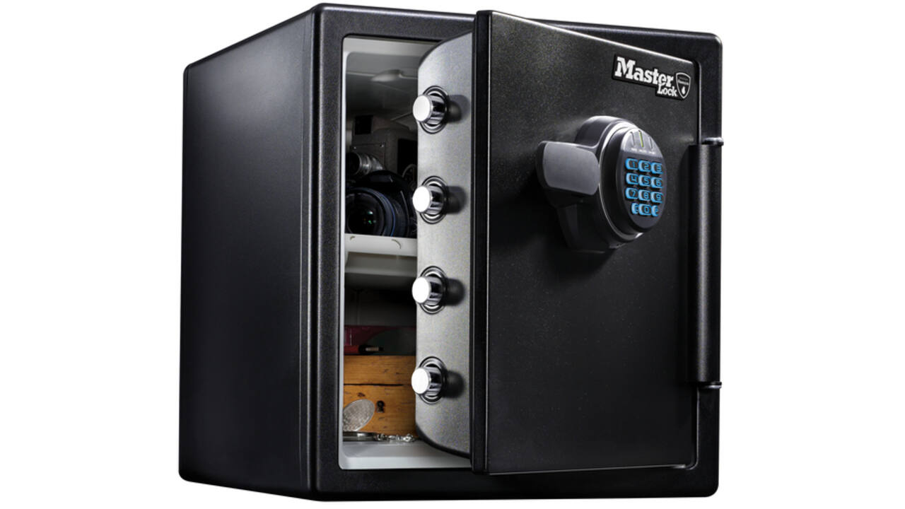 Kluis MasterLock brandvrij en waterdicht electronisch combi-slot XL zwart ZA43