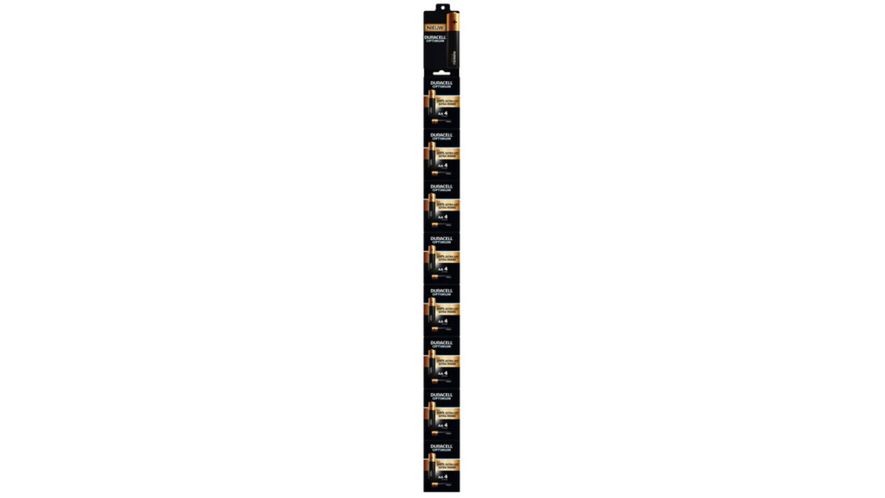 Batterij Duracell Optimum Clipstrip AA 16 blisters a 4 stuks