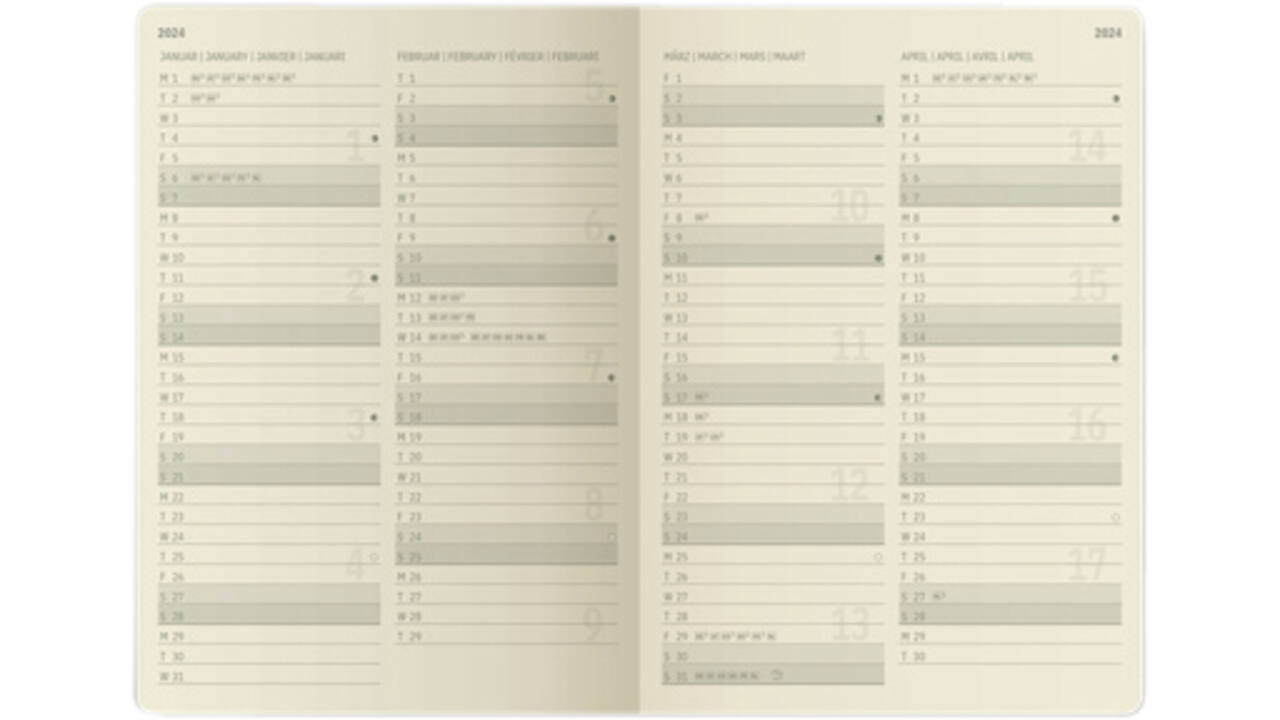 Agenda 2024 Sigel Conceptum A5 7dagen/2pagina's taupe
