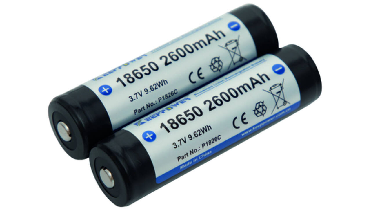 Accu 18650-26H, PCB beschermd, 2600mAh, 3,7V