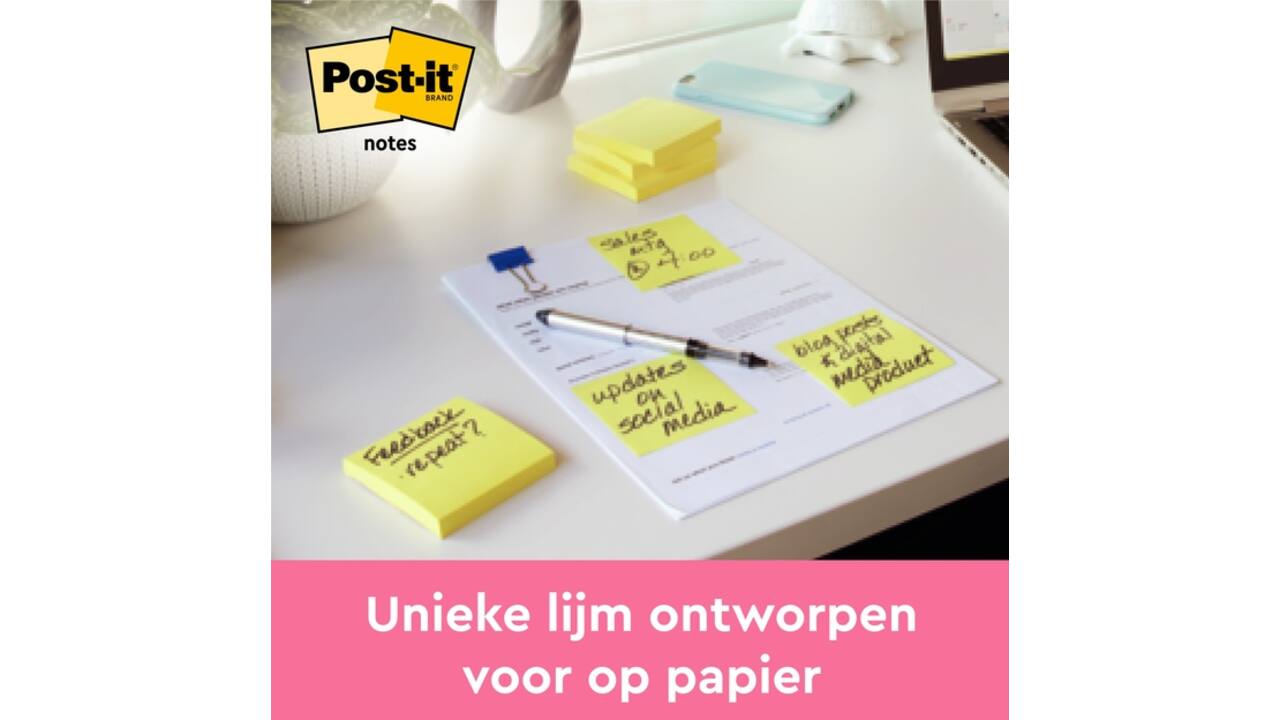 Memoblok Post-it Z-Note R330 76x76mm canary yellow