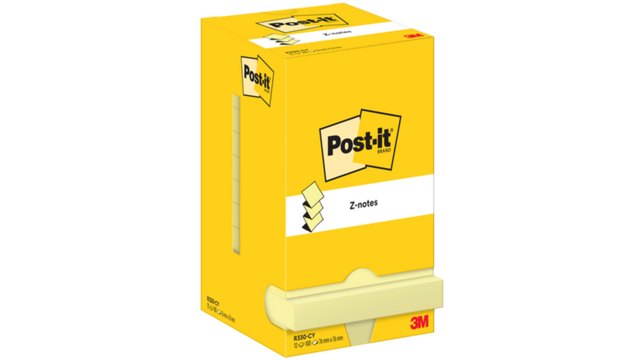 Memoblok Post-it Z-Note R330 76x76mm canary yellow