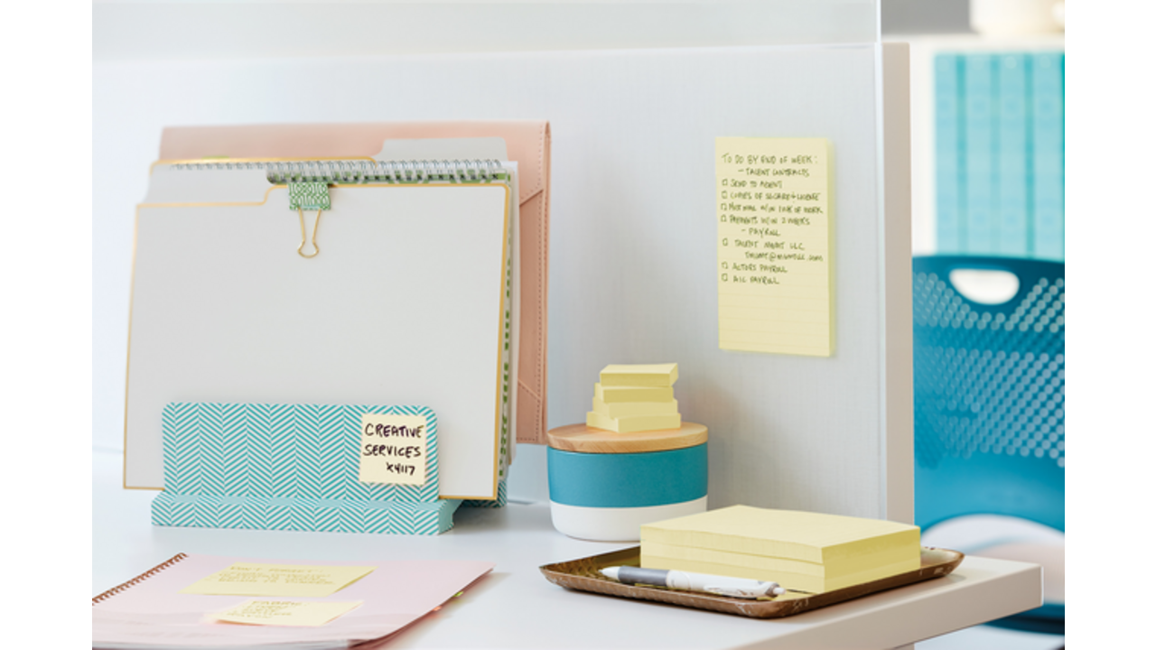 Memoblok Post-it 654 Super Sticky 76x76mm canary yellow