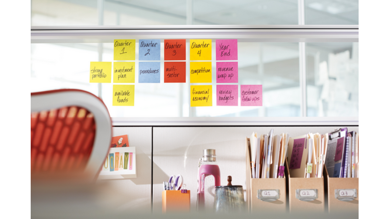 Memoblok Post-it 654 Super Sticky 76x76mm 90 vel rainbow