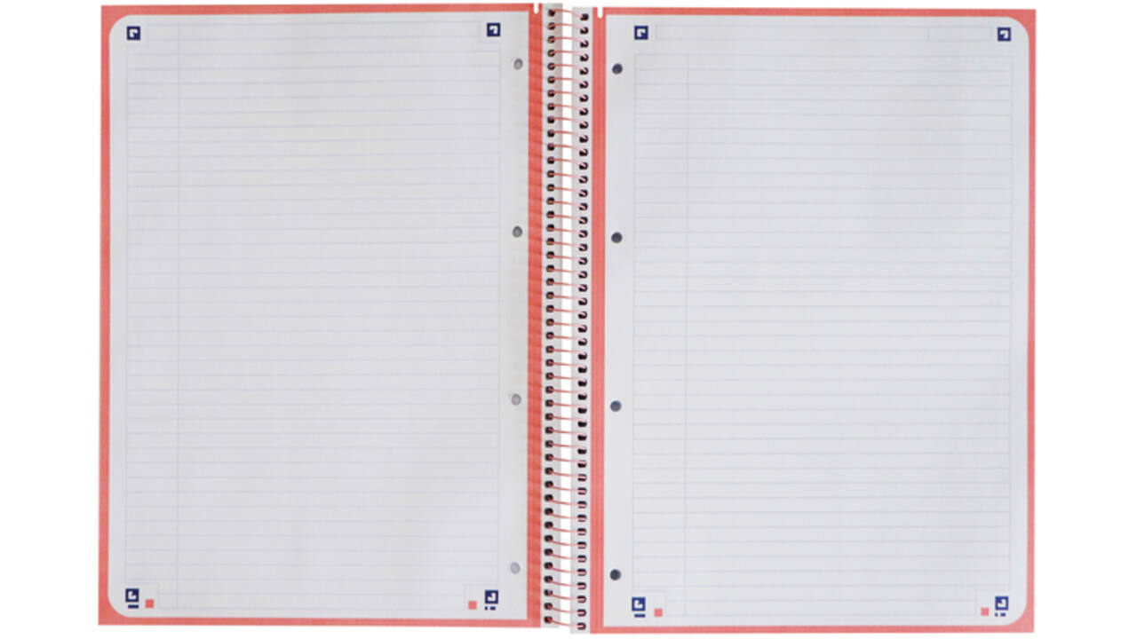 Notitieboek Oxford Classic Europeanbook A4+ 4-gaats lijn 80vel roze