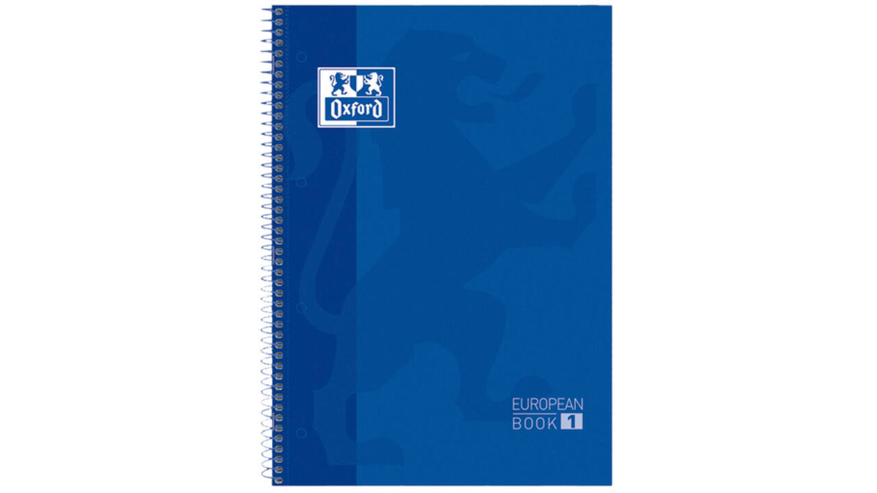 Notitieboek Oxford Classic Europeanbook A4+ 4-gaats lijn 80vel donkerblauw