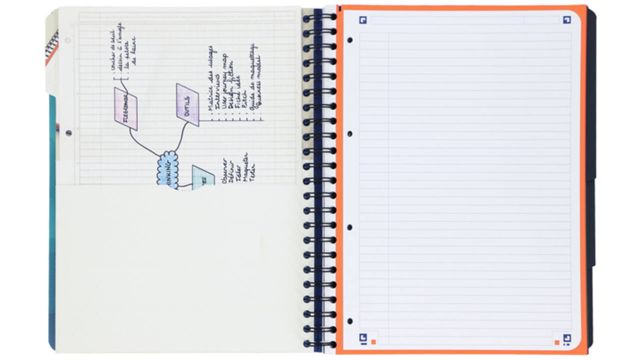 Projectboek Oxford School A4+ lijn 4-gaats 240 pagina's 80gr aqua