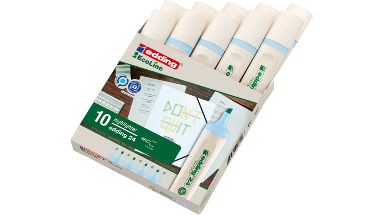 Markeerstift edding 24 Ecoline pastel blauw