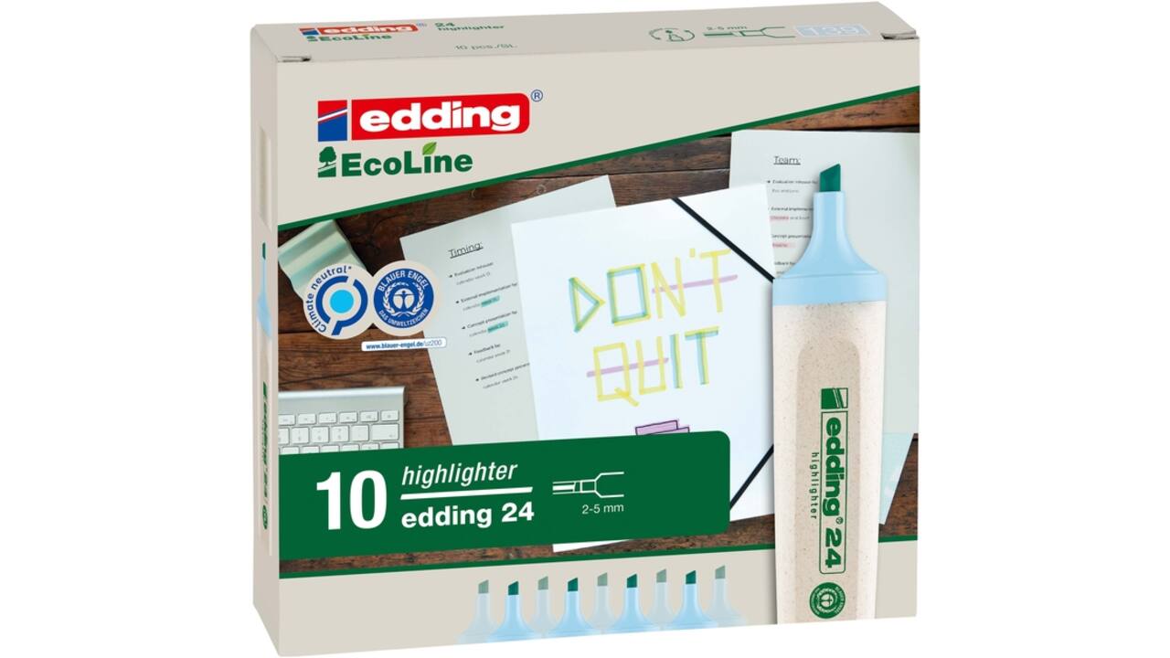 Markeerstift edding 24 Ecoline pastel blauw
