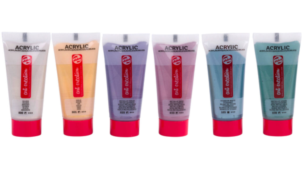 Acrylverf Talens Art Creation Metallic 12ml set à 6 kleuren