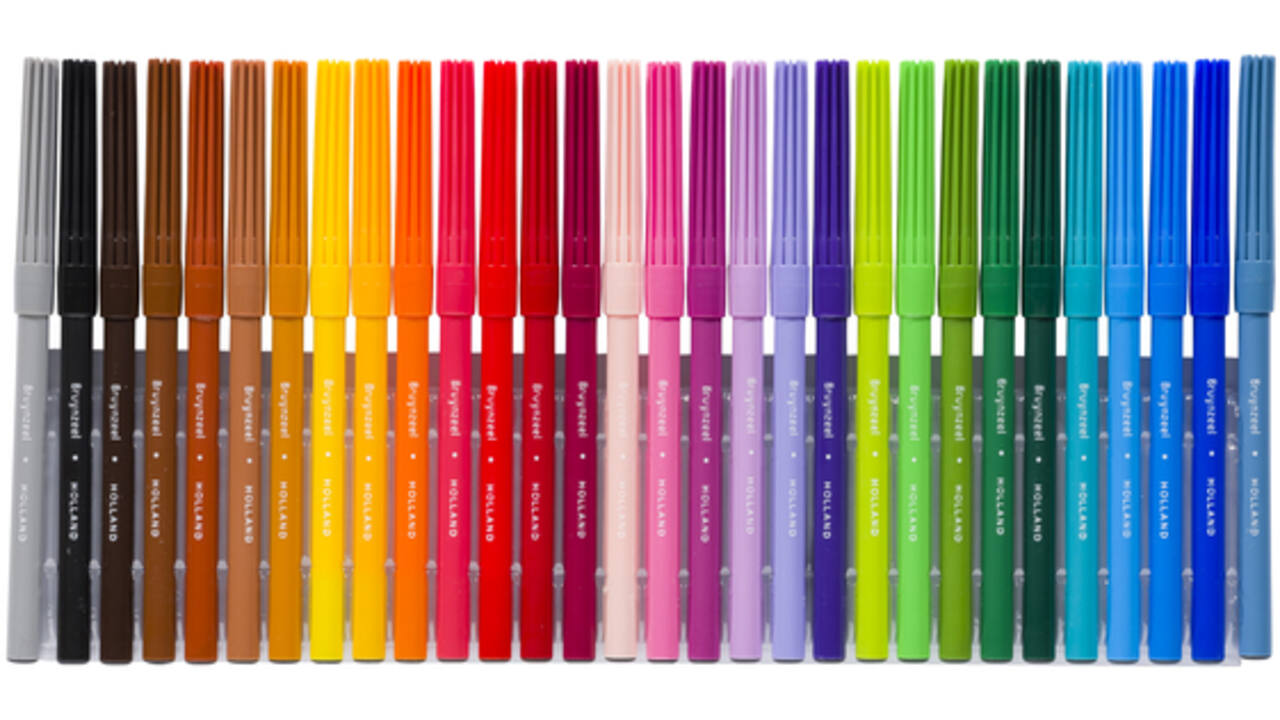 Viltstiften Bruynzeel set à 30 kleuren