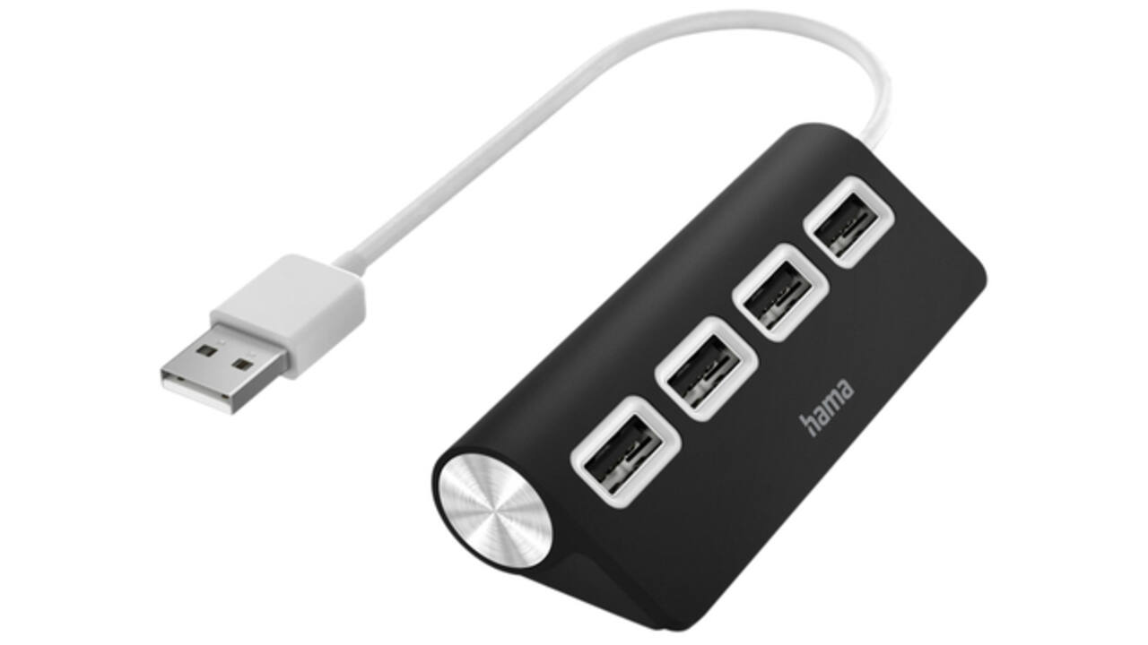Hub Hama 4-poorts USB 2.0 zwart