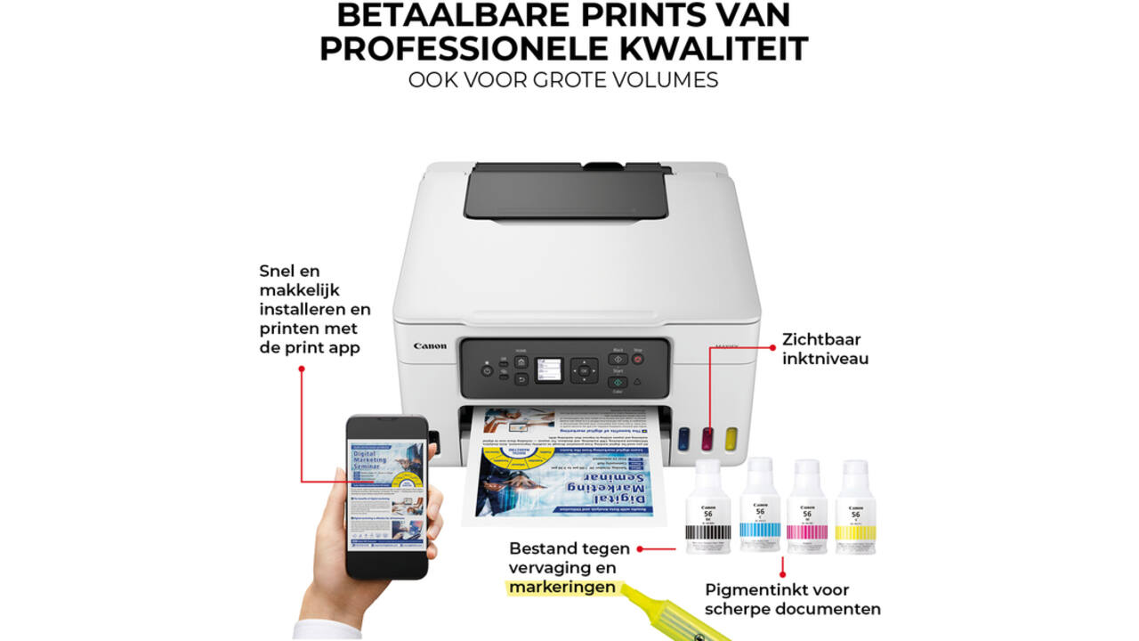 Multifunctional inktjet printer Canon MAXIFY GX3050