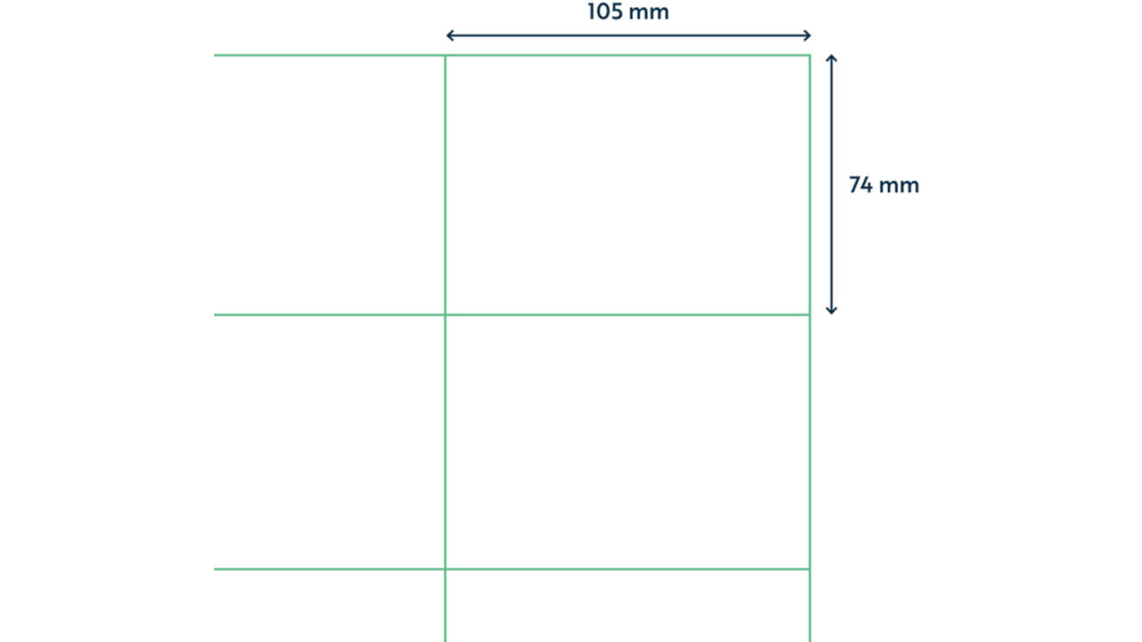 Etiket Qbasic A4 1.000 vel 105x74 mm 8000 labels