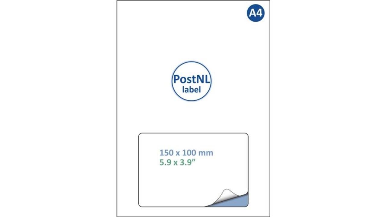 Retourlabel PostNL IEZZY A4 1.000 vel 150x100mm 1000 labels