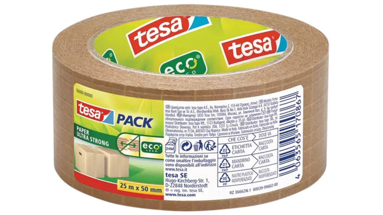 Verpakkingstape Tesa 56000 Eco papier ultra strong 50mmx25m