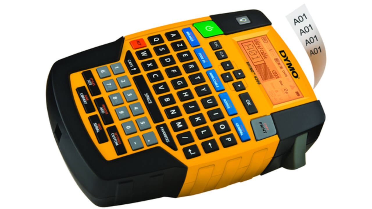 Labelprinter Dymo Rhino 4200 industrieel azerty 19mm geel in koffer