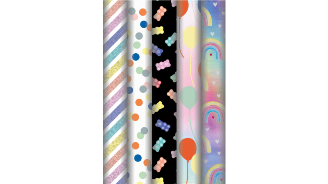 Inpakpapier Stewo Bright Fun 200x70cm assorti