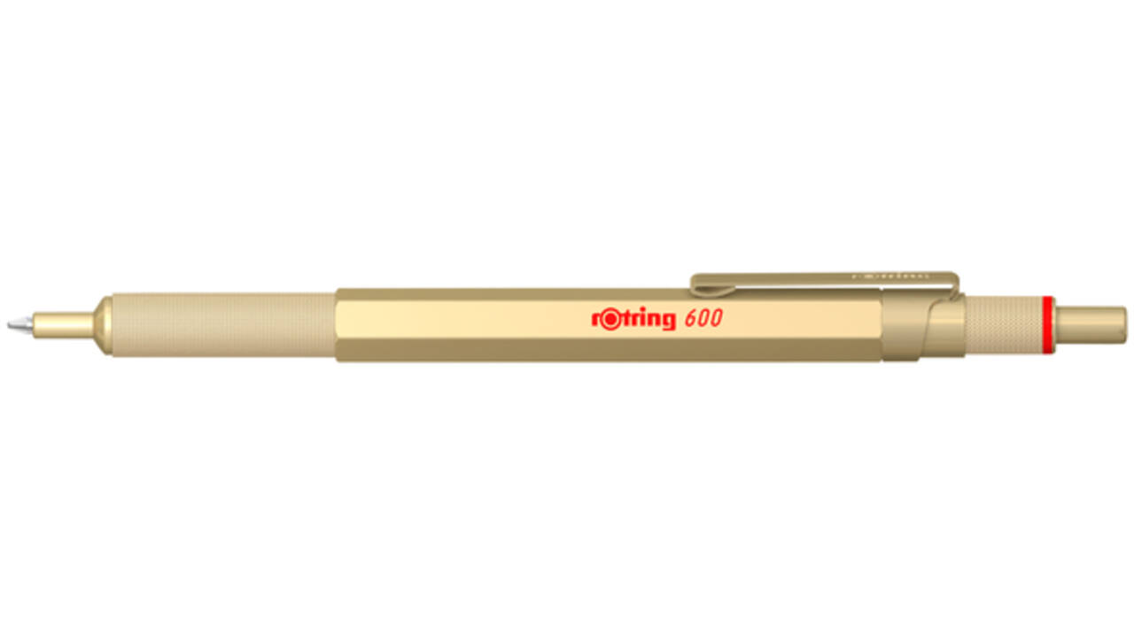 Balpen rOtring 600 medium goud