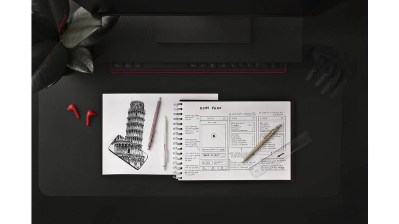 Balpen rOtring 600 medium goud