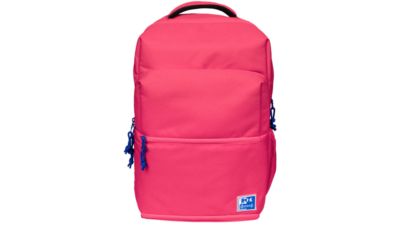 Rugzak Oxford 12 vakken roze