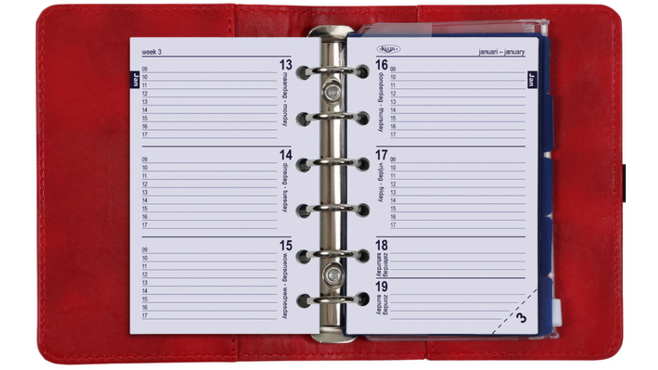 Organizer Kalpa Pocket inclusief agenda 2024-2025 7dagen/2pagina's rood