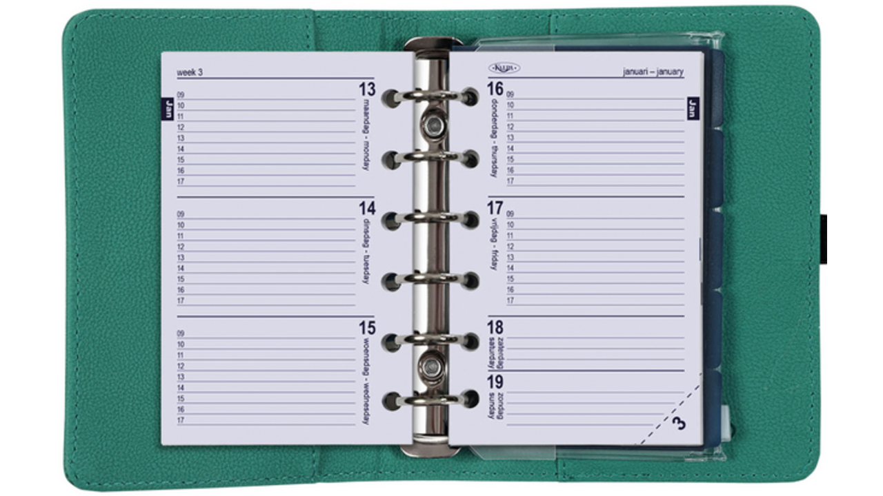 Organizer Kalpa Pocket inclusief agenda 2024-2025 7dagen/2pagina's mintgroen