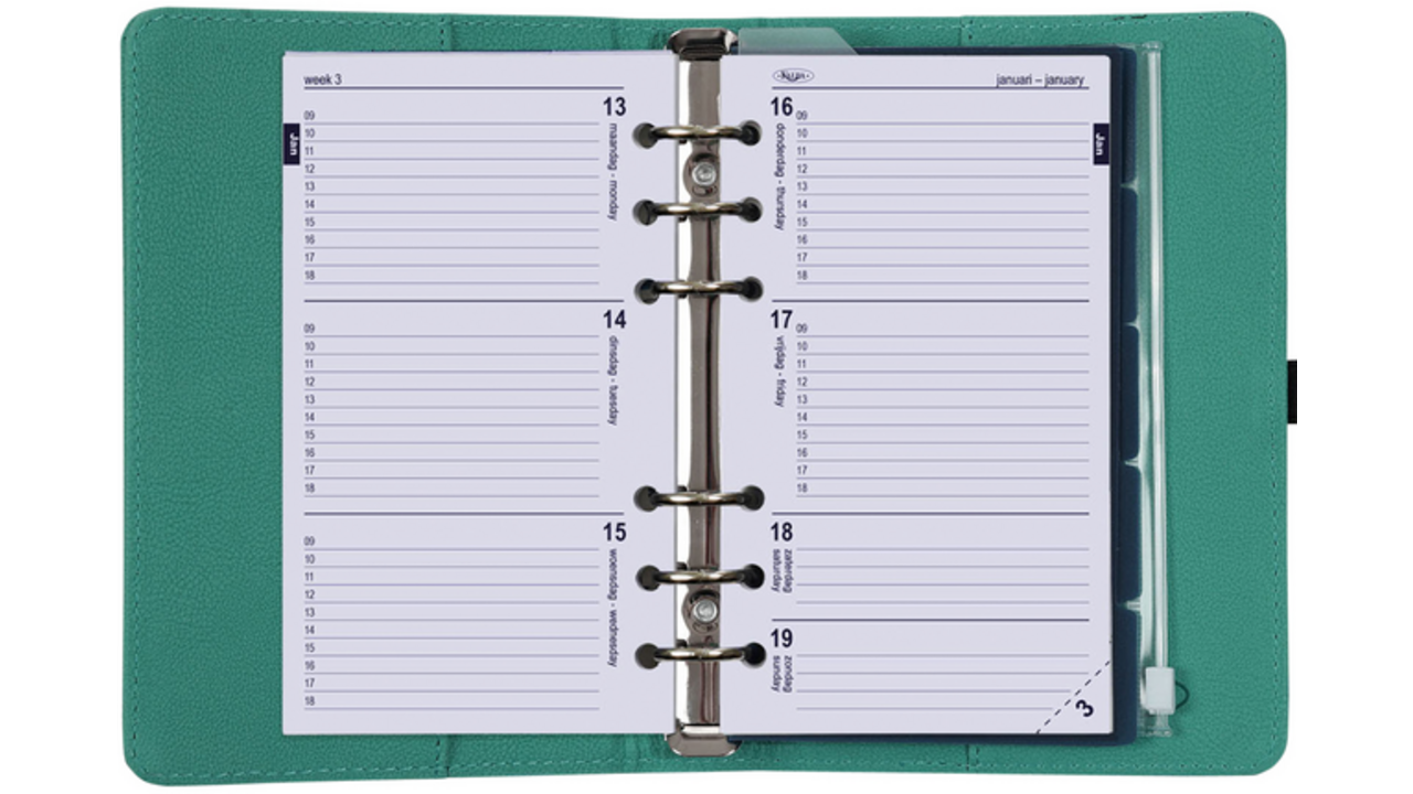 Organizer Kalpa Personal inclusief agenda 2024-2025 7dagen/2pagina's mintgroen
