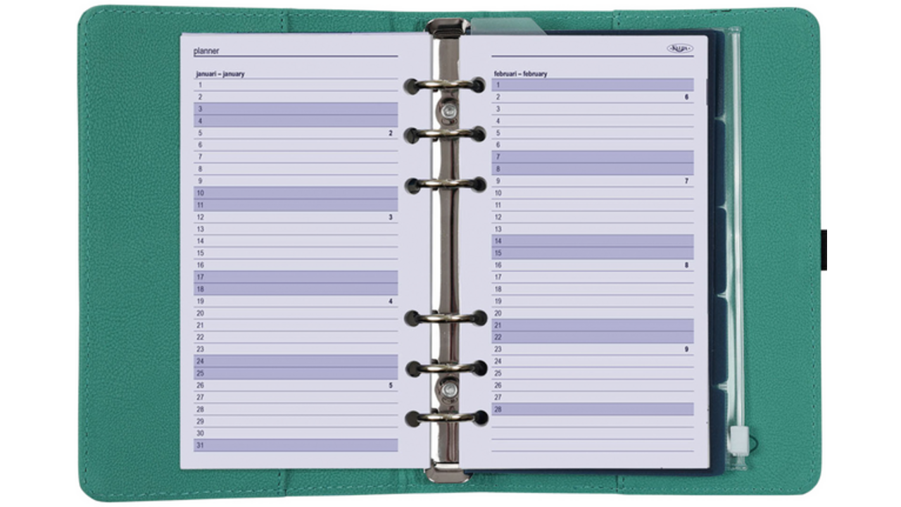 Organizer Kalpa Personal inclusief agenda 2024-2025 7dagen/2pagina's mintgroen