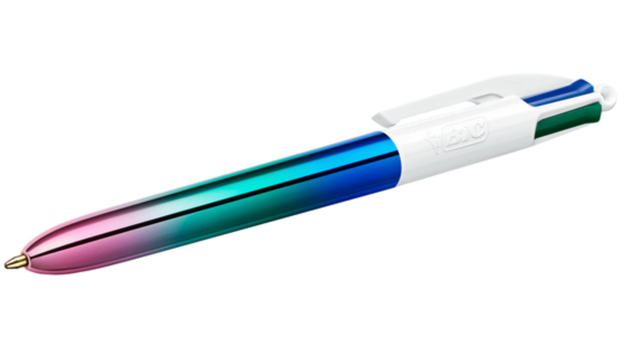 Balpen Bic 4kleuren gradient medium assorti