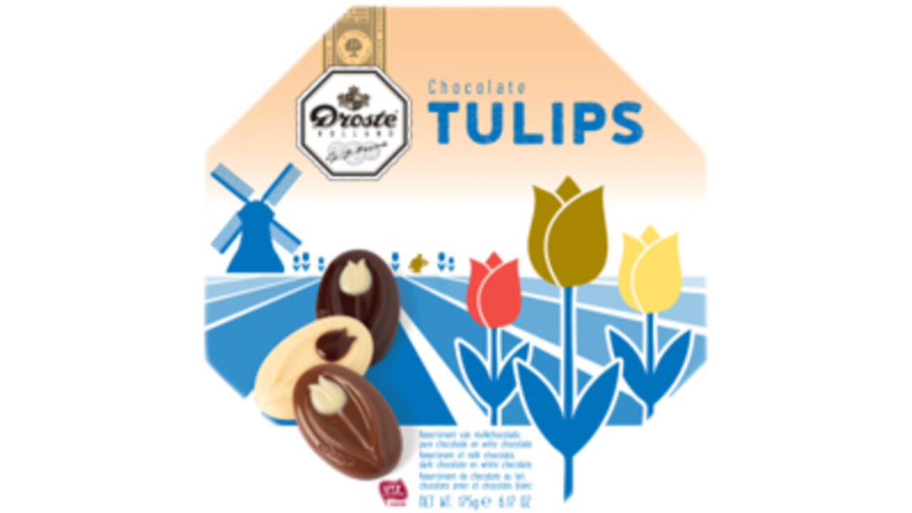 Chocolade Droste verwenbox Tulips 175gr