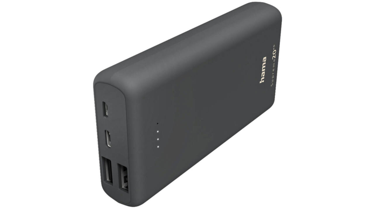 Powerbank Hama Supreme 20HD 20.000 mAh grijs
